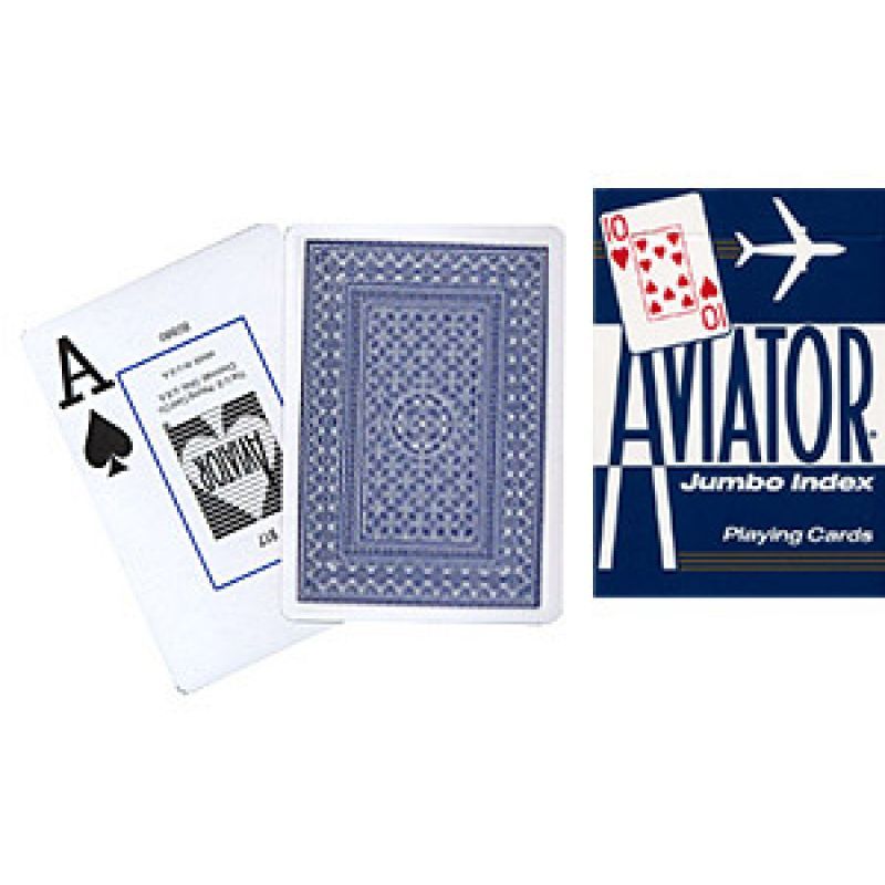 Foto Cards Aviator Jumbo Index Poker Size (Blue)