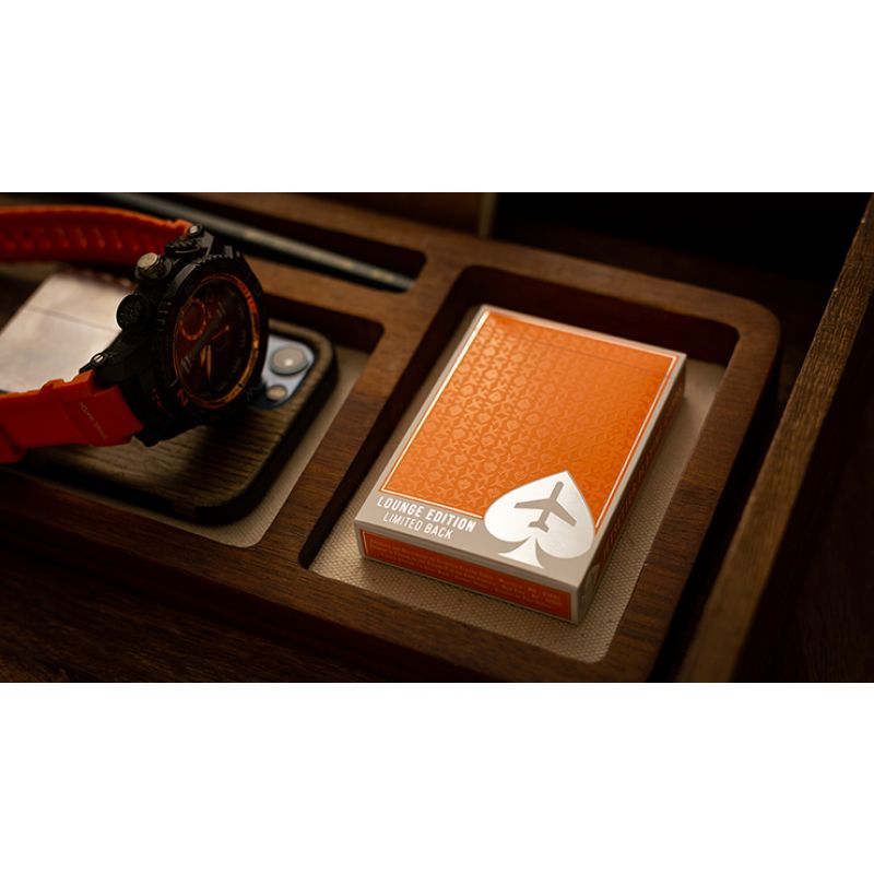 Foto Lounge Edition in Hangar (Orange) with Limited Back by Jetsetter Playing Cards