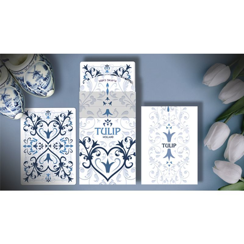 Foto White Tulip Playing Cards Dutch Card House Company