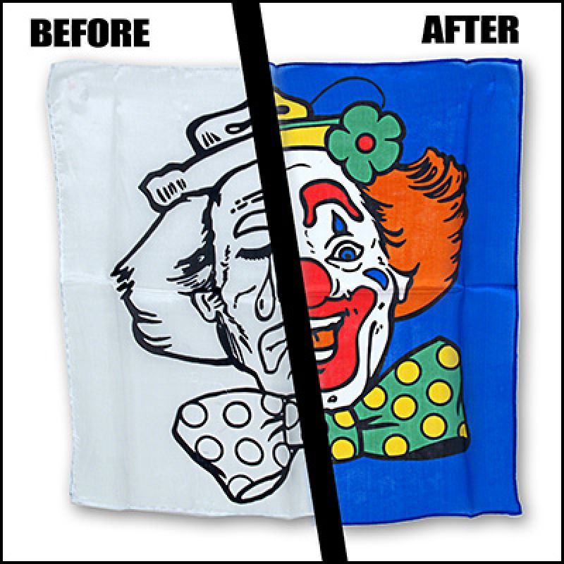 Foto Happy / Sad Clown Silk Set (18 inch) Magic by Gosh - Trick