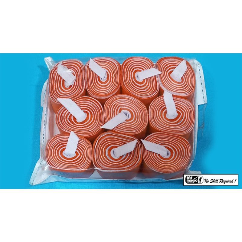 Foto Mouth Coil 60ft/10ct (Orange/White) by Mr. Magic - Trick
