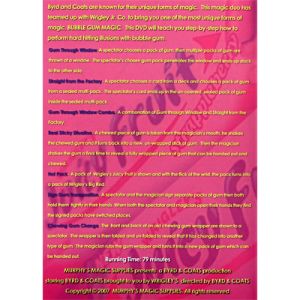 Foto Bubble Gum Magic by James Coats and Nicholas Byrd - Volume 1 - DVD
