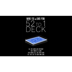 Foto The 52 to 1 Deck Blue (Gimmicks and Online Instructions) by Wayne Fox and David Penn - Trick