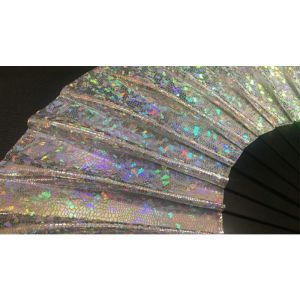 Foto Appearing SnowStorming Fan V2 (Silver Hologram) by Victor Voitko (Gimmick and Online Instructions) - Trick (VT)
