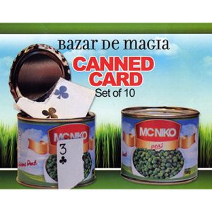 Foto Canned Card (Blue) ( Set of 10 cans ) by Bazar de Magia - Trick (VT)
