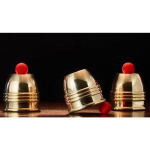 Foto Cups and Balls Set (Brass With Black Matte Inner) by Bluether Magic and Raphael (VT)