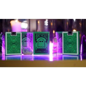 Foto Bicycle Boo Back Playing Cards (Green)