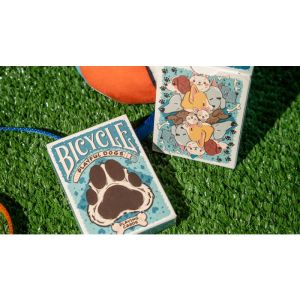 Foto Bicycle Playful Dog Playing Cards