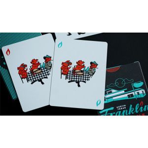 Foto FRANKLIN BBQ RETRO BLACK PLAYING CARDS
