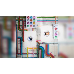 Foto WHITE EDITION FULTON STREET MTA PLAYING CARDS (1972 VIGNELLI MAP EDITION)