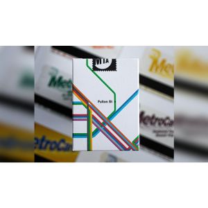 Foto WHITE EDITION FULTON STREET MTA PLAYING CARDS (1972 VIGNELLI MAP EDITION)