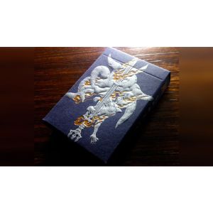 Foto Sumi Kitsune Myth Maker (Blue Craft Letterpressed Tuck) Playing Cards by Card Experiment (VT)