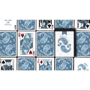 Foto Marked Paisley Ton sur Ton Poudre Blue Playing Cards (VT)