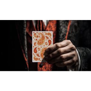 Foto Paisley Ton sur Ton Poudre Orange workers Deck