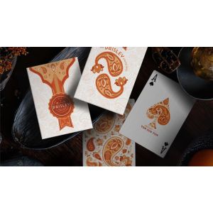 Foto Paisley Ton sur Ton Poudre Orange workers Deck