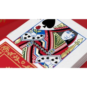 Foto Red Roses Gold Foil Playing Cards (Fully Marked)