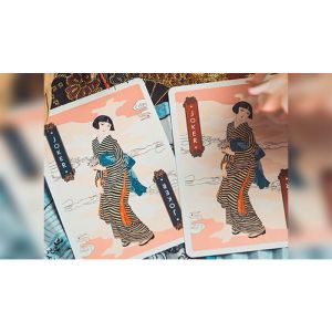Foto The Great Wave off Kanagawa V3 (Autumn Maple / Peachy Pink) Playing Cards