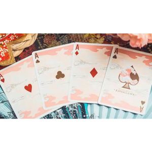 Foto The Great Wave off Kanagawa V3 (Autumn Maple / Peachy Pink) Playing Cards
