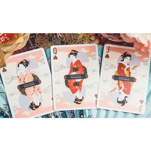 Foto The Great Wave off Kanagawa V3 (Autumn Maple / Peachy Pink) Playing Cards