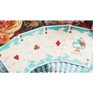 Foto The Great Wave off Kanagawa V3 (Fresh Spring / Peppermint Green) Playing Cards