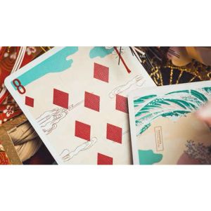 Foto The Great Wave off Kanagawa V3 (Fresh Spring / Peppermint Green) Playing Cards