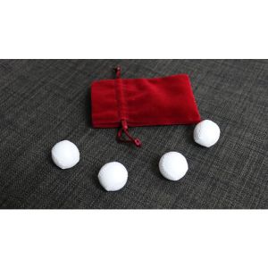 Foto Set of 4 Leather Balls for Cups and Balls (White and White) by Leo Smetsers - Trick
