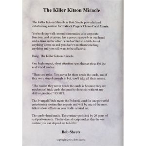 Foto Killer Kitson Miracle by Bob Sheets - DVD (VT)