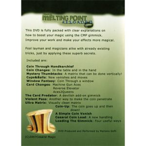 Foto Cesaral Melting Point Reloaded by Mariano Goni - DVD