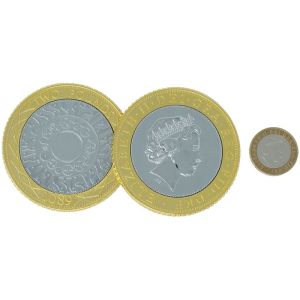 Foto JUMBO £2 (pound sterling) coin - Trick