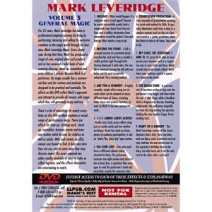 Foto Magic Of Mark Leveridge Vol.3 General Magic by Mark Leveridge - DVD