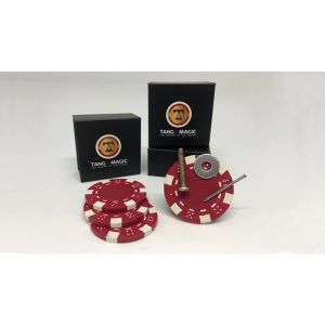 Foto Magnetic Poker Chip Red  plus 3 regular chips (PK003R) by Tango Magic - Trick