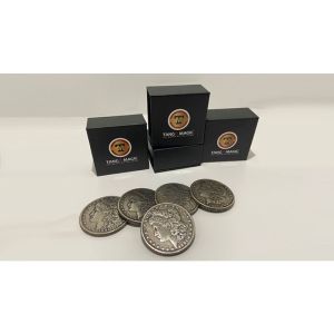 Foto Replica Morgan Expanded Shell plus 4 coins (Gimmicks and Online Instructions) by Tango Magic - Trick