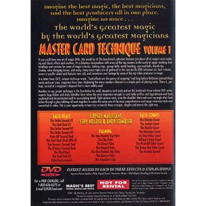 Foto World's Greatest Magic: Master Card Technique Volume 1 - DVD