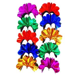 Foto Fiori dalle mani - 10 fiori multicolore in Mylar